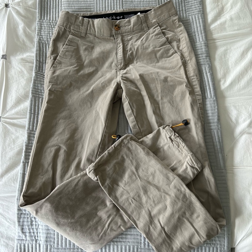 Men's Khaki Chinos with ankle drawstring